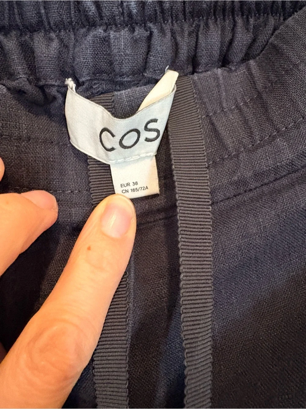 COS Black A-Line Wide-Leg Skirt